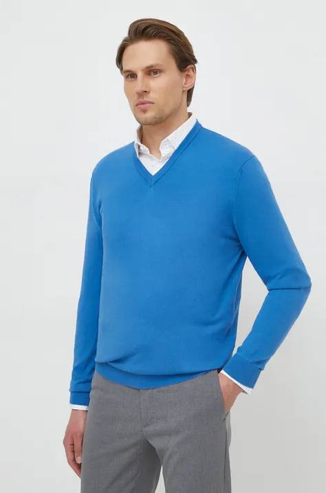 Хлопковый свитер United Colors of Benetton лёгкий