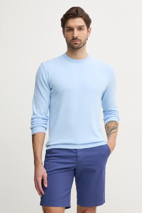 United Colors of Benetton sweter bawełniany kolor niebieski lekki 1098U1I76