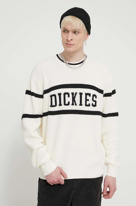 Pamučni pulover Dickies MELVERN boja: bež, DK0A4YMC