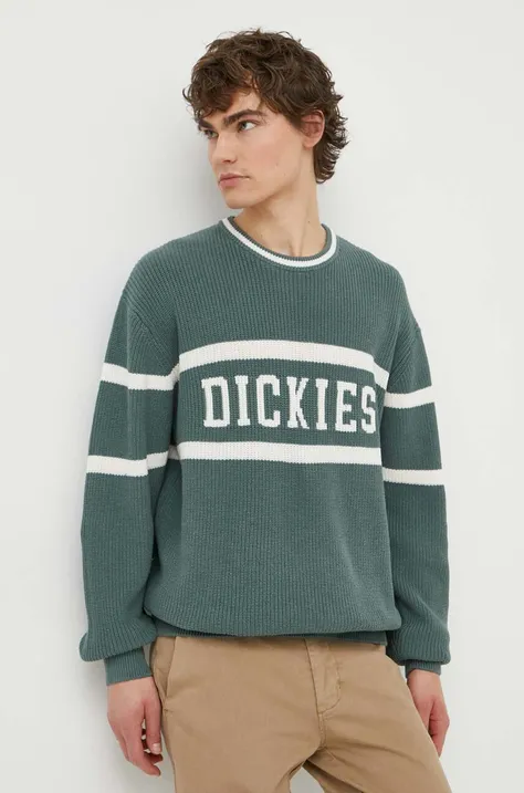 Хлопковый свитер Dickies MELVERN цвет зелёный  DK0A4YMC