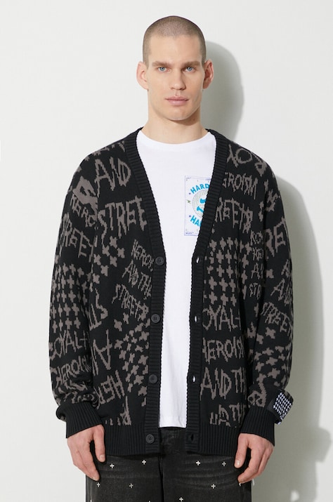 KSUBI cotton cardigan heroism cardigan black color MPS24KW005