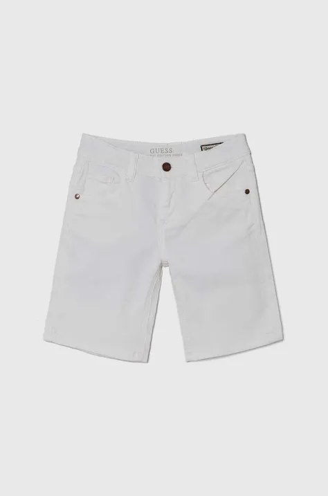 Guess shorts in jeans bambino/a colore bianco