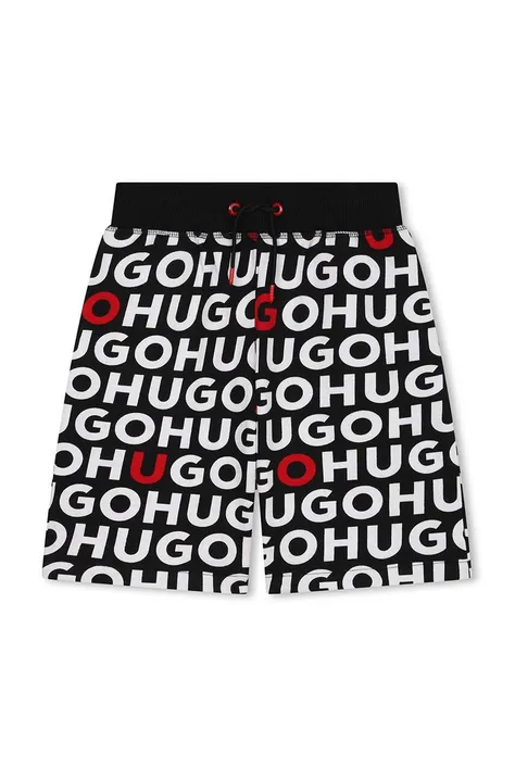 HUGO pantaloni scurti copii culoarea negru