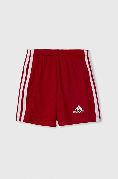 adidas Performance pantaloni scurti copii SQUAD 21 SHO Y culoarea rosu, talie reglabila