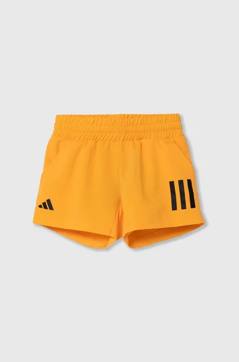 Detské krátke nohavice adidas Performance oranžová farba, nastaviteľný pás