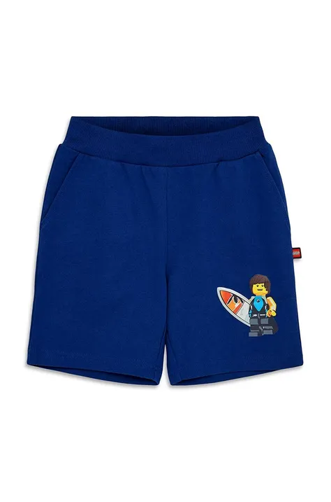 Otroške bombažne kratke hlače Lego mornarsko modra barva