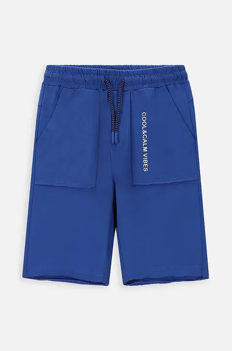Otroške bombažne kratke hlače Coccodrillo mornarsko modra barva