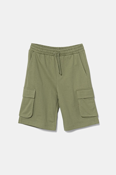 Bavlněné šortky United Colors of Benetton modrá barva, nastavitelný pas