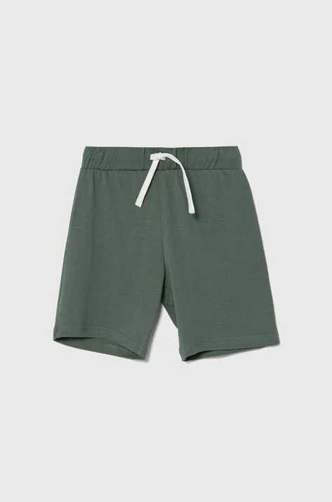 Dječje pamučne kratke hlače United Colors of Benetton boja: siva, podesivi struk