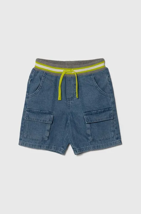 Детски дънков къс панталон United Colors of Benetton в синьо