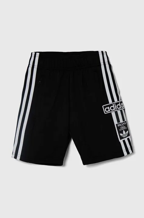 adidas Originals szorty dziecięce kolor czarny regulowana talia