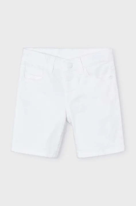 Detské krátke nohavice Mayoral biela farba, nastaviteľný pás
