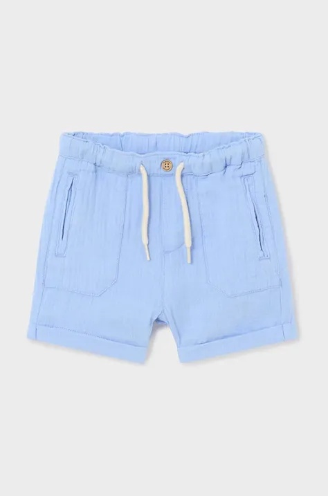 Mayoral pantaloncini in cotone per neonati colore blu
