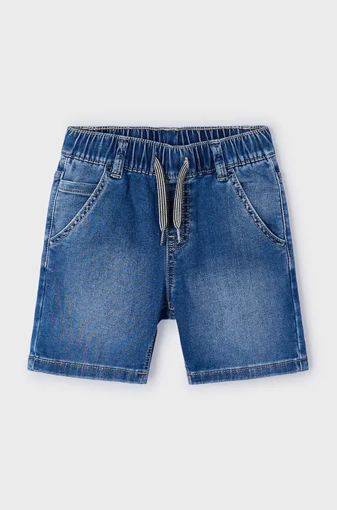 Mayoral szorty jeansowe dziecięce soft denim jogger kolor niebieski