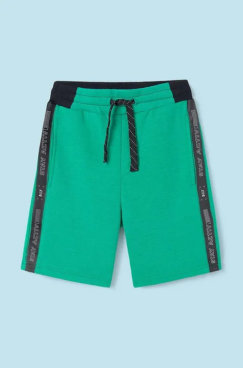 Detské krátke nohavice Mayoral zelená farba