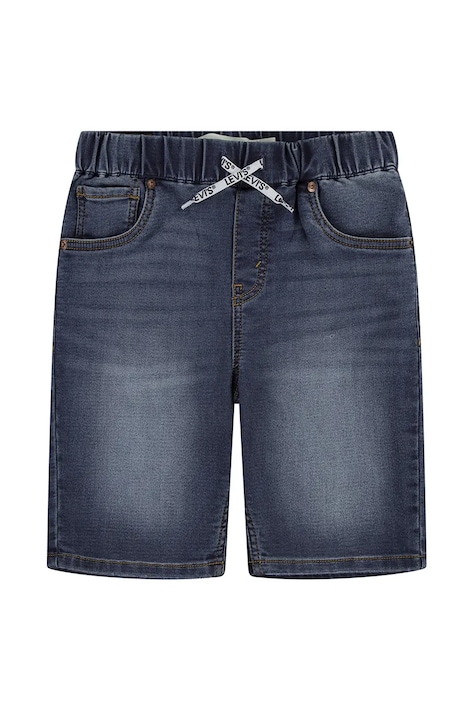 Dětské riflové kraťasy Levi's LVB SKINNY DOBBY SHORT tmavomodrá barva
