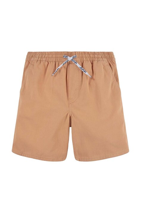 Dětské bavlněné šortky Levi's oranžová barva