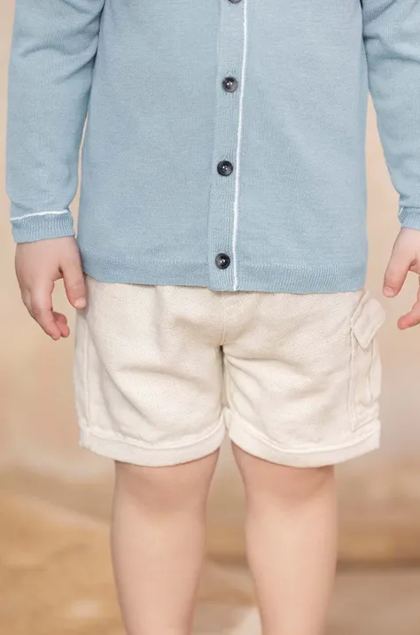 Dječje kratke hlače s dodatkom lana Tartine et Chocolat boja: bež