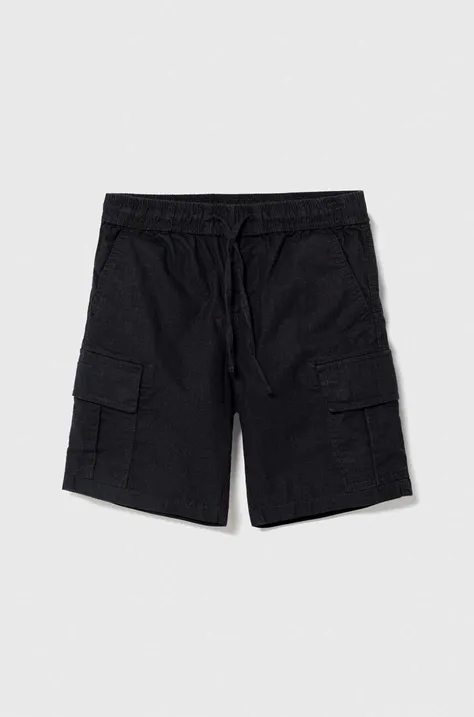 Quiksilver pantaloni scurti copii TAXERCARGOYTH culoarea negru, talie reglabila