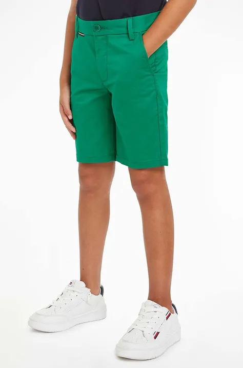 Детски къси панталони Tommy Hilfiger в зелено