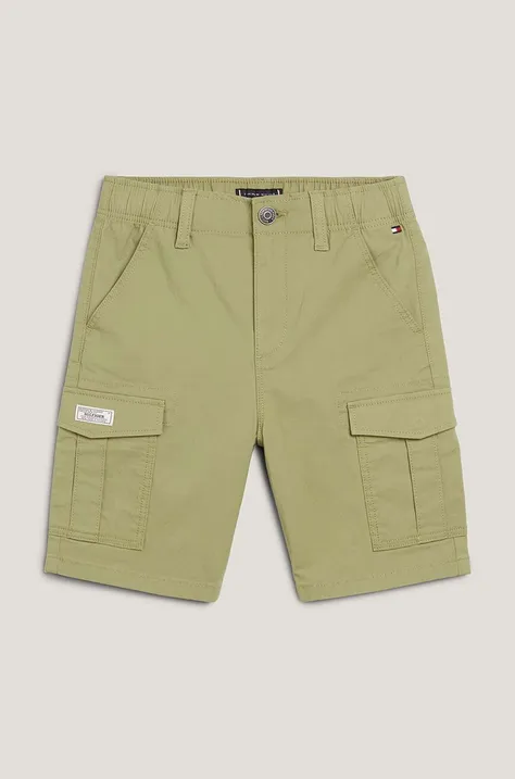 Tommy Hilfiger pantaloni scurti copii culoarea verde