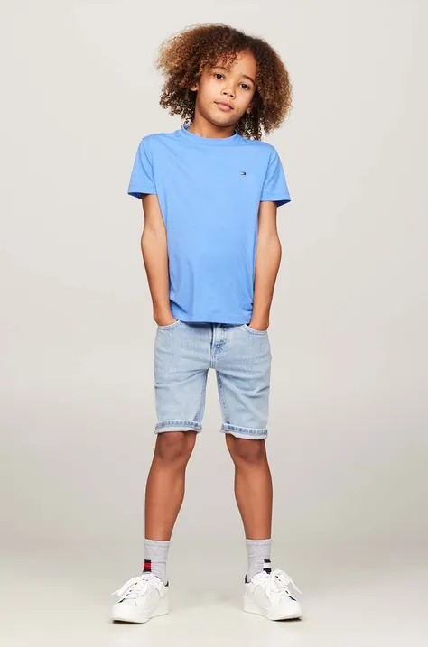 Tommy Hilfiger szorty jeansowe dziecięce kolor niebieski