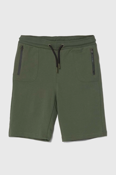 zippy pantaloni scurti copii culoarea verde, talie reglabila