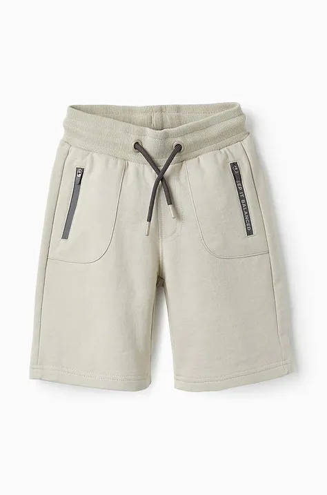 Detské krátke nohavice zippy šedá farba