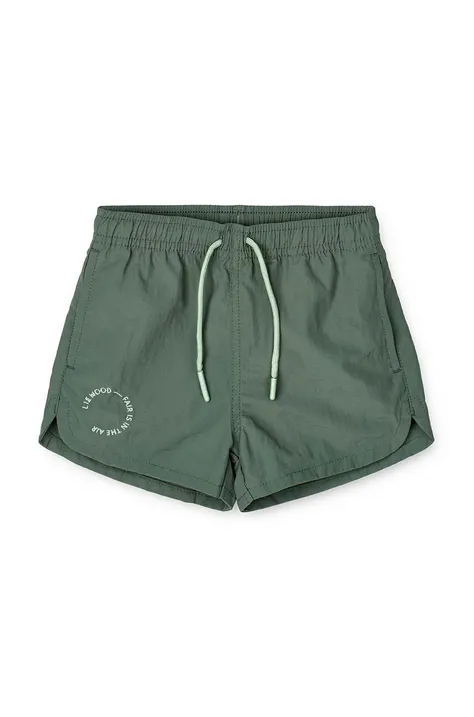Detské krátke nohavice Liewood zelená farba