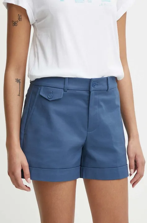 Kratke hlače Lauren Ralph Lauren za žene, bez uzorka, visoki struk