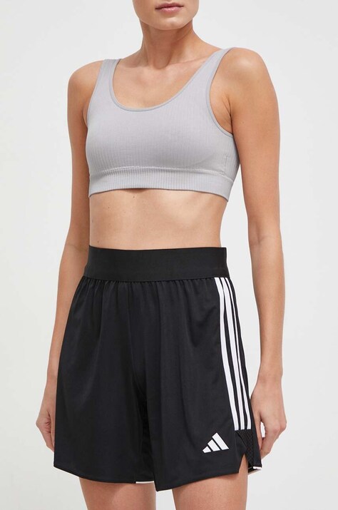 adidas Performance pantaloni scurți de antrenament Tiro 23 culoarea negru, cu imprimeu, medium waist  HT6548