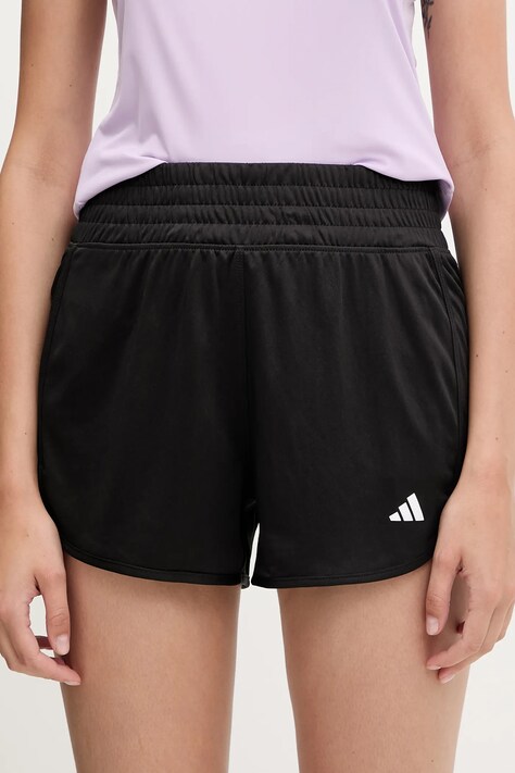 Tréninkové šortky adidas Performance Pacer černá barva, high waist