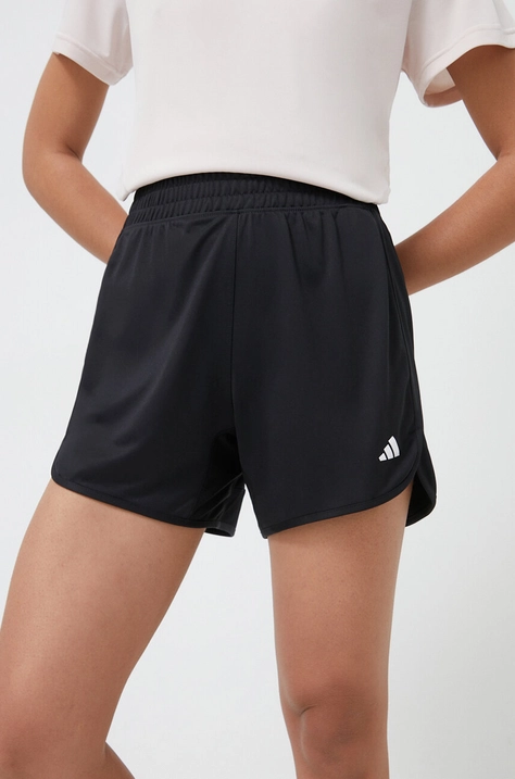 adidas Performance szorty treningowe Pacer kolor czarny gładkie high waist IQ2576