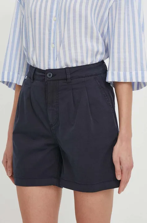 Kratke hlače Pepe Jeans ženski, mornarsko modra barva