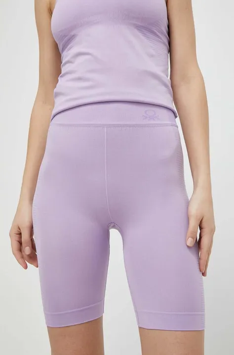 Kratke hlače United Colors of Benetton ženski, vijolična barva
