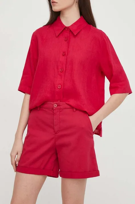 Kratke hlače United Colors of Benetton ženski, roza barva