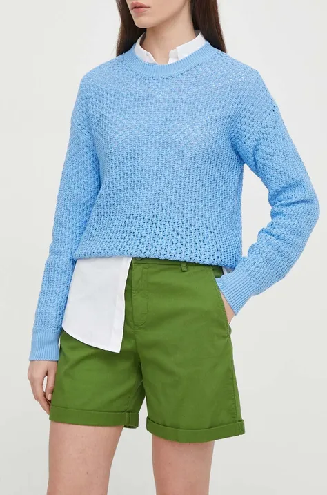 Kratke hlače United Colors of Benetton ženski, zelena barva