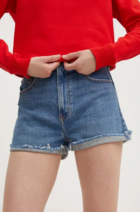 Traper kratke hlače Abercrombie & Fitch za žene, bez uzorka, visoki struk