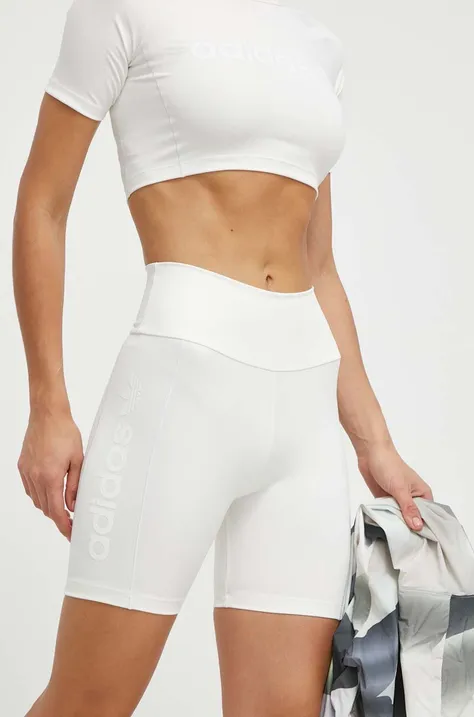 Kratke hlače adidas Originals ženske, bela barva, IR5280