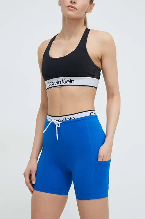 Tréningové šortky Calvin Klein Performance s potlačou, vysoký pás