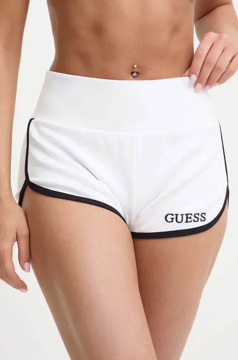 Kratke hlače za na plažo Guess bela barva