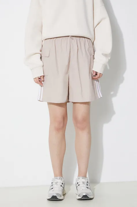 adidas Originals shorts 3S Cargo Shorts women's beige color JH1074