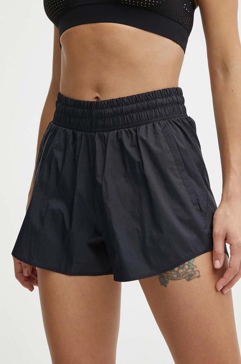 Under Armour pantaloni scurți de antrenament Flex culoarea negru, neted, high waist