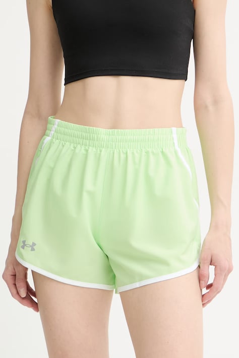Under Armour szorty sportowe damskie Fly By zielone high waist 1382438