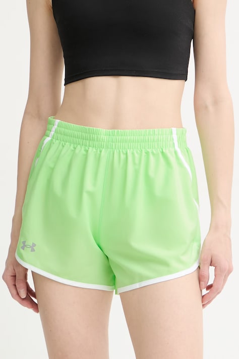 Under Armour szorty sportowe damskie Fly By zielone high waist 1382438