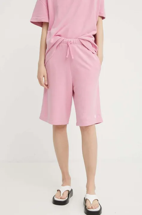 Къс панталон IRO в розово с изчистен дизайн с висока талия