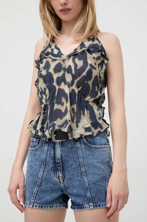 IRO pantaloni scurti jeans femei, neted, high waist
