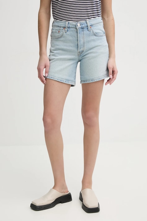 Levi's pantaloni scurti jeans femei, neted, high waist
