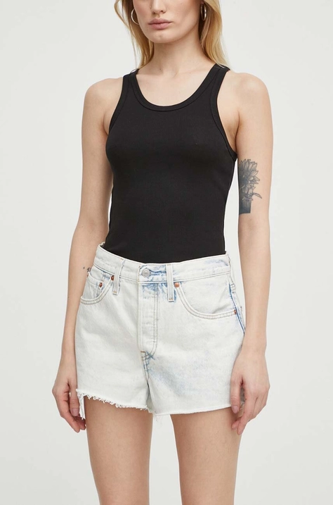 Levi's pantaloni scurti jeans femei, neted, high waist