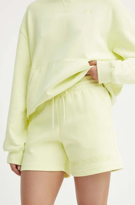 Kratke hlače New Balance ženske, zelena barva, WS41550LLT